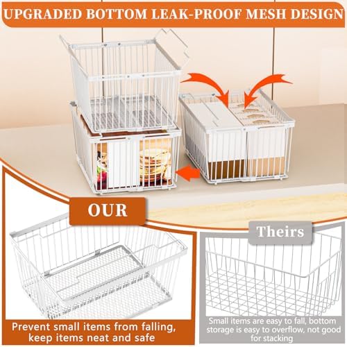 Large Freezer Organizer Bins for 5 to 9 Cu.Ft,3Pack , Leak-Proof Bottom - Image 2