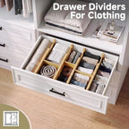 Deep Drawer Dividers For Clothes,Expandable Drawer Organizer (4, Short) - Image 2