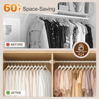 Velvet Shirt Hangers 30 Pack, No Shoulder Bumps for Clothes (White) - Image 3