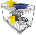 LYNK PROFESSIONAL® Pull Out Cabinet Organizer, 2-Tier Slide Out Drawer by LYNKPROFESSIONAL