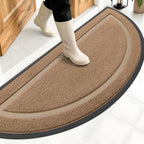 OLANLY Half Circle Front Door Mat Outside 59x34 All-Season Rubber Doormat by OLANLY