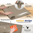 The Original Under Sink Mat - Silicone Waterproof mat, Trimmable, Easy to Clean, Kitchen cabinet liner, Under sink protector mats, Drip Tray with Lip (Brown, 31" x 22") - Image 6