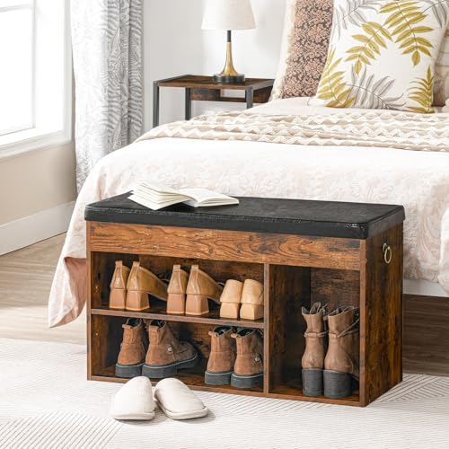 HOOBRO Shoe Storage Bench with Cushion, 32.3" Entryway Bench - Image 2