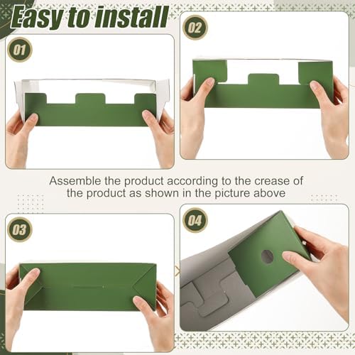 Thenshop 24 Pcs Magazine Files Cardboard Holders,Classic,Dark Green - Image 3