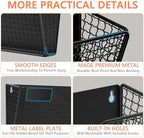 MFTEK Magnetic File Holder, 3 Pockets Magnetic File Folder Holder No Drilling Magnet Paper Mail Organizer Magazine Basket, Hanging Wall Storage Rack for Fridge Cabinets Office Classroom - Image 3