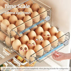 60 Eggs Organizer for Refrigerator, Large Egg Holder for Fridge, Clear Egg Container for Refrigerator, Stackable Egg Storage Trays for Countertop, Egg Drawer Dispenser, Egg Storage Container - Image 2