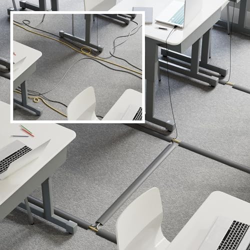 D-Line Cable Protector, 1/2 in H, 6 ft L, 2-3/8 in W, 1 Channel, PVC, Gray CC-4-1 Each (Pack of 4) - Image 5