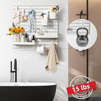 VUSIGN Pegboard Combination Wall Organizer Kit 22" x 22", White - Image 6