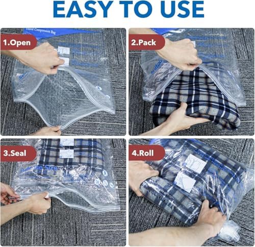 MEIQIHOME Vacuum Storage Bags, Space Saver Sealer Bags,Vacuum seal bags for clothing, Pillows, Comforters, Blankets, Bedding,Travel,32 COMBO - Image 3