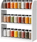 ROMGUAR CRAFT 3 Tier Bamboo Spice Rack, Countertop or Wall Mounting, White by ROMGUAR+CRAFT