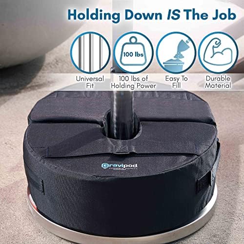Gravipod Umbrella Base Weight | Outdoor Sand-Fillable Stabilizer for Cantilever, Offset, and Patio Umbrellas | Heavy-Duty Weather-Resistant Fabric - Image 5