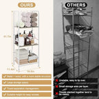 3-Tier Freestanding Towel Racks for Bathroom, White Towel Rack Stand - Image 6
