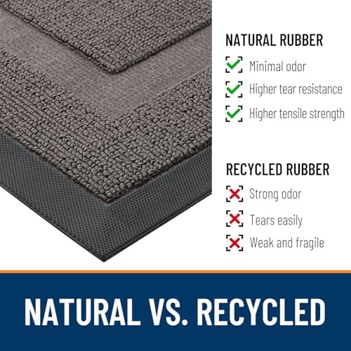 OLANLY Half Circle Front Door Mat Outside 59x34 All-Season Rubber Doormat - Image 3