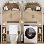 Spurgehom Over Toilet Storage Cabinet, Bathroom Arch Organizer,Wood - Image 6