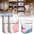 3 Pieces No Pump Vacuum Storage Bags, 2026 New No-Pump 3D Vacuum Storage Bags, Large Vacuum Storage Compression Bags for Clothes, Blankets, Bedding, Comforters (3, Multicolor, M + L) by BOLDEPhouse