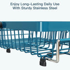 MAJALiS Blue Expandable Dish Drying Rack Over Sink with Extra Drying Mat - Image 7