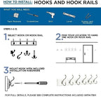 Franklin Brass Pilltop (1-Pack) 27' Coat/Hat Rack Wall Mount White with 5 Hooks Mounted Hanging Hook Rail for Clothes, Towels, Purses, Bags, Kitchen, Entry, Closet Organization B46716K-480-R - Image 3