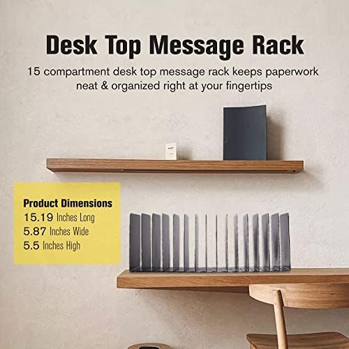 MMF Industries STEELMASTER Desk File Organizer | 15 Compartments | Scratch & Chip-Resistant Finish | Durable Steel Construction | Vertical File Organizer - Image 5