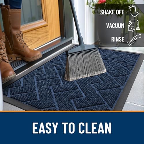 OLANLY Front Door Mat Outside 71x47, All-Season Absorbent Rubber Doormat - Image 6