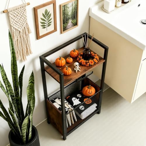 Toilet Paper Holder Free Standing, Black Toilet Paper Holder Stand, Freestanding Toilet Paper Holder for Bathroom Tissue Holder Roll Holder, Magazines, Wipes - Image 4