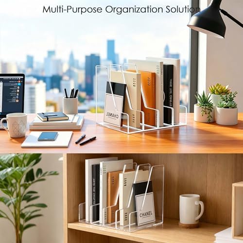 YUXUN Acrylic Magazine File Holders - Clear Desk Organizers - Image 5
