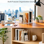 YUXUN Acrylic Magazine File Holders - Clear Desk Organizers - Image 5