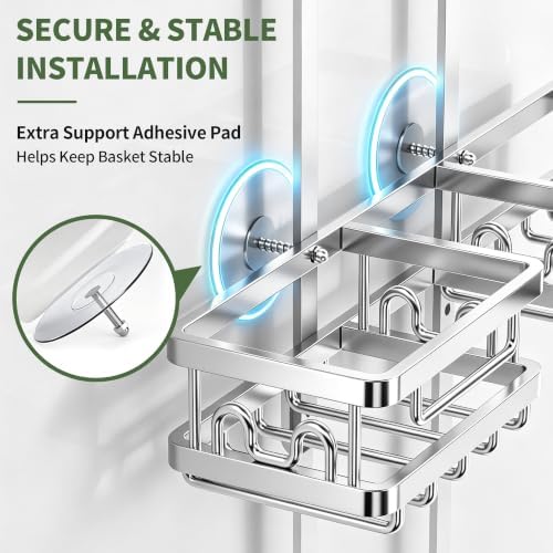 DAOYA Shower Caddy Hanging for Handheld Showerhead, Shower Rack, Aluminum - Image 5
