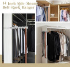 Blulu 2 Pcs 13.8'' Sliding Tie Rack Hangers for Closet, 9 Tie Each, Silver - Image 5