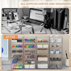 DOMNIU Acrylic Makeup Drawer Storage Organizer with 22 Drawers, 4 Set - Image 4