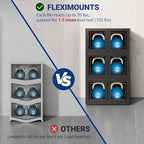 FLEXIMOUNTS 152 QT Stackable Plastic Storage Bins With Lids, Black - Image 3