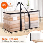 BlissTotes Moving Bags, 125L 8-Pack Storage Bags, Moving Boxes - Image 2