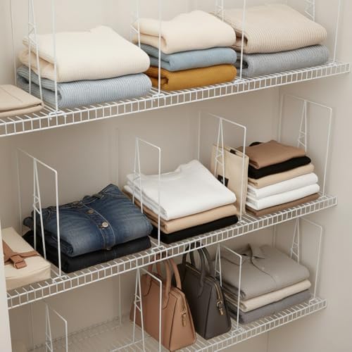 Wire Shelf Dividers, White, 12" Deep, 16" Height, 4 Pack - Image 5
