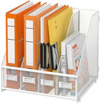 DALTACK 4-Slot Magazine File Holder, Metal Binder Holder, White by DALTACK