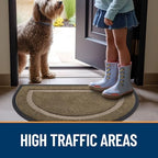OLANLY Half Circle Front Door Mat Outside 71x47 All-Season Rubber Doormat - Image 7