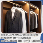 12 Pack Hotel Suit Hangers 17.5" Anti-Theft Security Hangers, White - Image 6