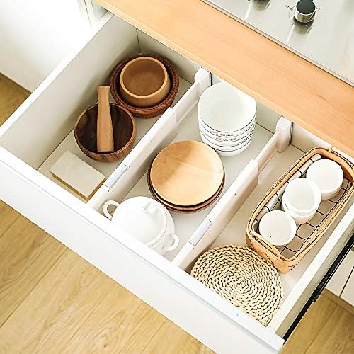 Kingrol 4 Pack 11-17 Inch Expandable Drawer Organizers Dividers with Nonslip Ends, Household Separators for Kitchen Utensils Dressers Clothes Craft Office Supplies - Image 6