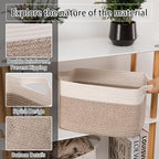 OIAHOMY 3-Pack Storage Basket Organizing Woven Basket for Shelves Brown - Image 4