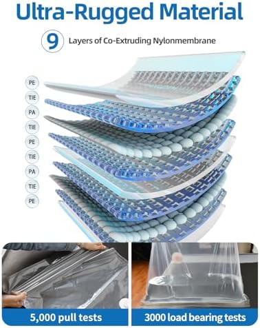 Vacuum Storage Bags for moving, Vacuum Seal Bags for Memory Foam, Latex, Clothing & Bedding, Space Saver Bags for Organization and Storage (XXXX-Large) - Image 2