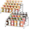 2 Pack Spice Rack Organizer for Cabinet, Depth Adjustable 4 Tier Spice Rack by RCHYFEED