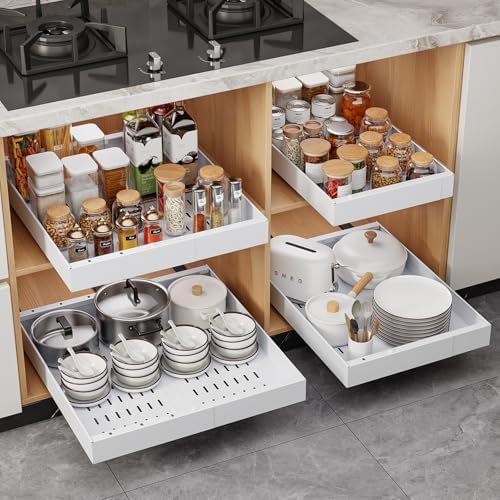 Pull Out Cabinet Organizer, 21"Deep Slide Out Drawers for Kitchen Cabinets by OneDream