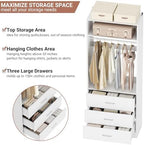 Besiost Closet Systems with 6 Wood Drawers, Closet System Set of 2 - Image 5