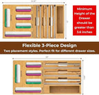 9-in-1 Bamboo Kitchen Drawer Organizer - Storage Bag Holder with Built-In Foil & Wrap Cutter Dispenser - Wooden Food Storage Bag Organizer for Gallon, Quart, Sandwich and Snack Sizes - Image 4