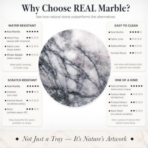 Calcatta Pink Marble Vanity Tray for Bathroom Counter, 10"x5" Decorative Tray for Perfume, Candles, Stone Jewelry Dish Tray - Image 5