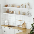Vivelove Deep Floating Shelves 72x12” Set of 1, White - Image 5