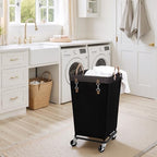 StorageWorks 110L Laundry Basket with Wheels, Rolling Hampers for Clothing - Image 2