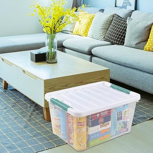 Quickquick 36 Quart Latch Clear Storage Tote, Plastic Storage Bin with Latching Lid, 6 Packs - Image 5