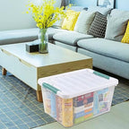 Quickquick 36 Quart Latch Clear Storage Tote, Plastic Storage Bin with Latching Lid, 6 Packs - Image 5