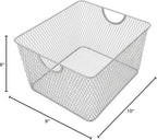 YBM HOME Kitchen Pantry Organizer Wire Baskets for Shelves, Cabinets, Pantry, Countertop, Mesh Open Storage Bin Metal Basket for Organizing Food Supplies, 3 Pack, 10x9x6 - Image 2