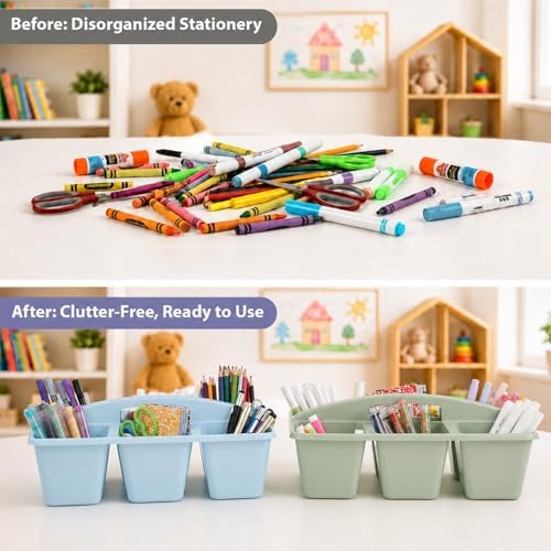 6 Pack Classroom Caddy with Handle, 6 Compartment (Groovy) - Image 4