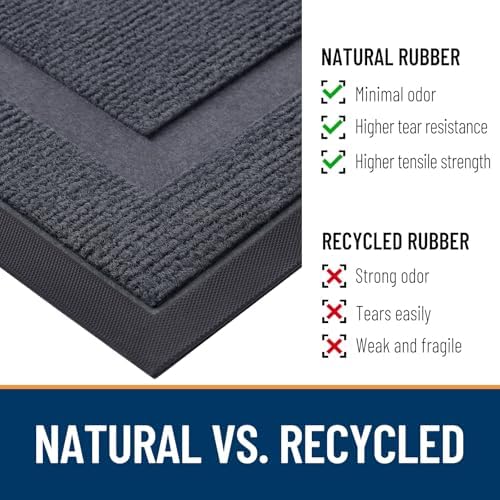 OLANLY Front Door Mat Outside 59x34, All-Season Heavy-Duty Rubber Doormat - Image 4